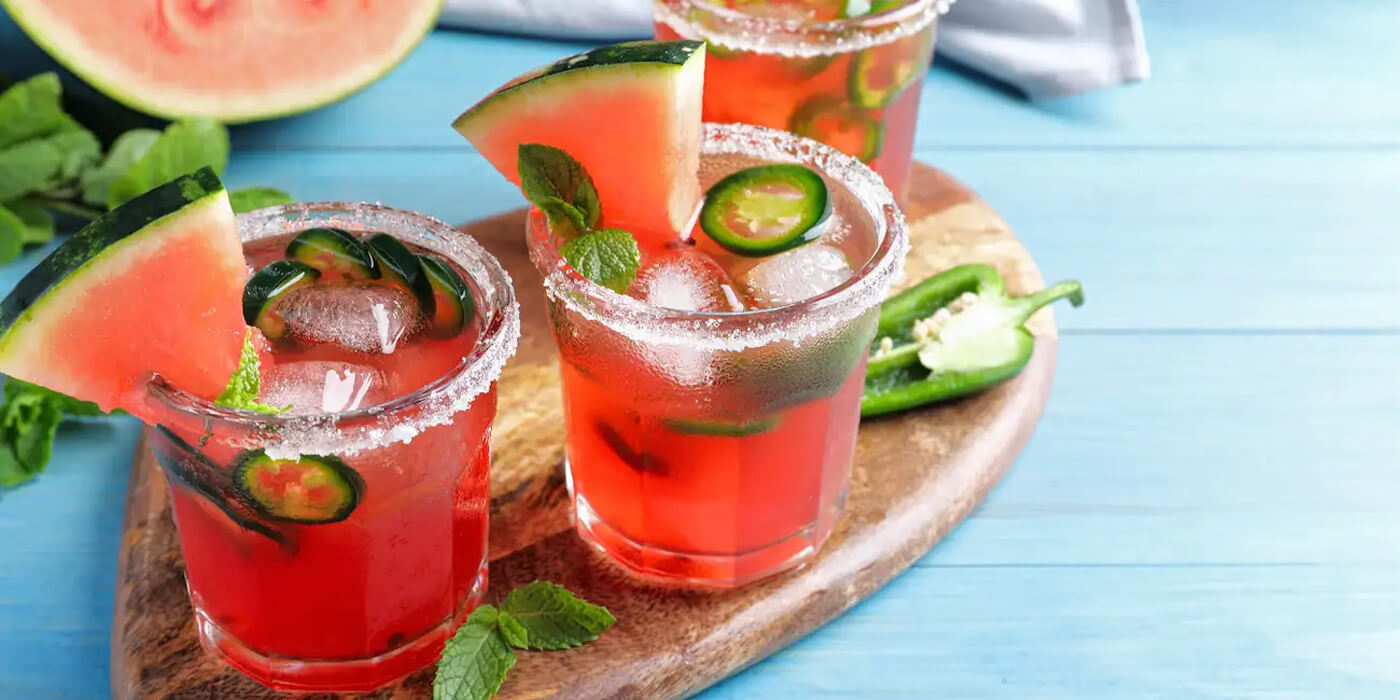 Watermelon Lime Spritzer Tequila Cocktail